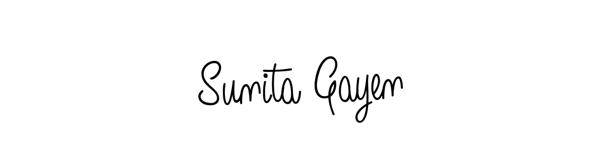 Design your own signature with our free online signature maker. With this signature software, you can create a handwritten (Angelique-Rose-font-FFP) signature for name Sunita Gayen. Sunita Gayen signature style 5 images and pictures png