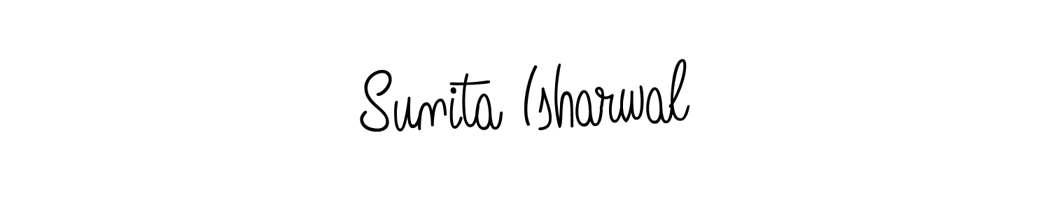 Design your own signature with our free online signature maker. With this signature software, you can create a handwritten (Angelique-Rose-font-FFP) signature for name Sunita Isharwal. Sunita Isharwal signature style 5 images and pictures png