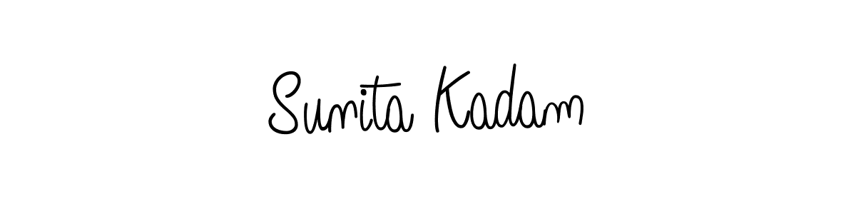 Make a beautiful signature design for name Sunita Kadam. With this signature (Angelique-Rose-font-FFP) style, you can create a handwritten signature for free. Sunita Kadam signature style 5 images and pictures png