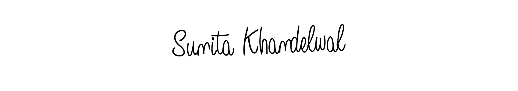Sunita Khandelwal stylish signature style. Best Handwritten Sign (Angelique-Rose-font-FFP) for my name. Handwritten Signature Collection Ideas for my name Sunita Khandelwal. Sunita Khandelwal signature style 5 images and pictures png