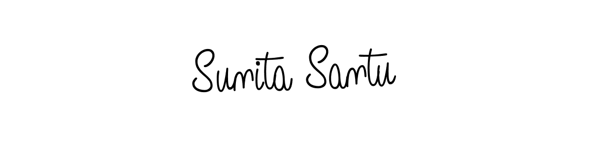 How to Draw Sunita Santu signature style? Angelique-Rose-font-FFP is a latest design signature styles for name Sunita Santu. Sunita Santu signature style 5 images and pictures png