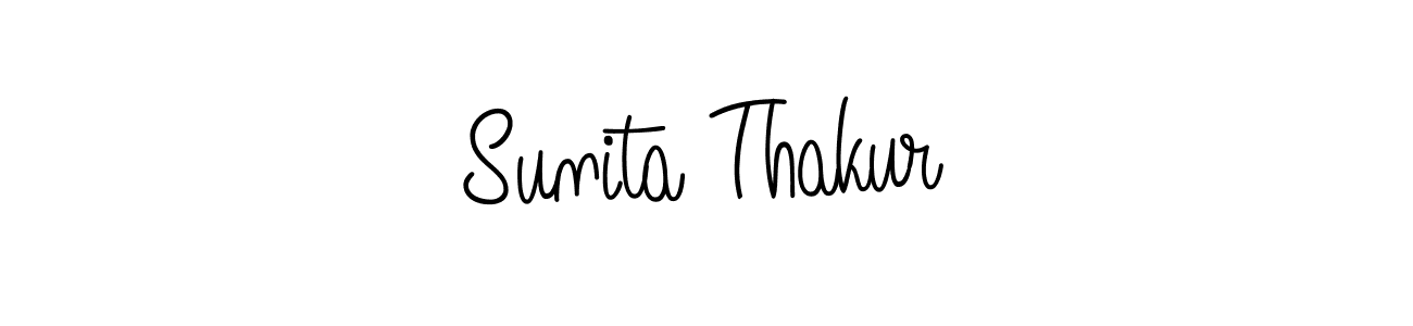 How to make Sunita Thakur name signature. Use Angelique-Rose-font-FFP style for creating short signs online. This is the latest handwritten sign. Sunita Thakur signature style 5 images and pictures png