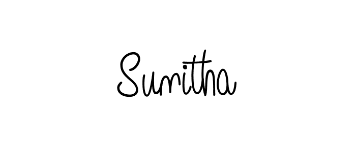 The best way (Angelique-Rose-font-FFP) to make a short signature is to pick only two or three words in your name. The name Sunitha include a total of six letters. For converting this name. Sunitha signature style 5 images and pictures png