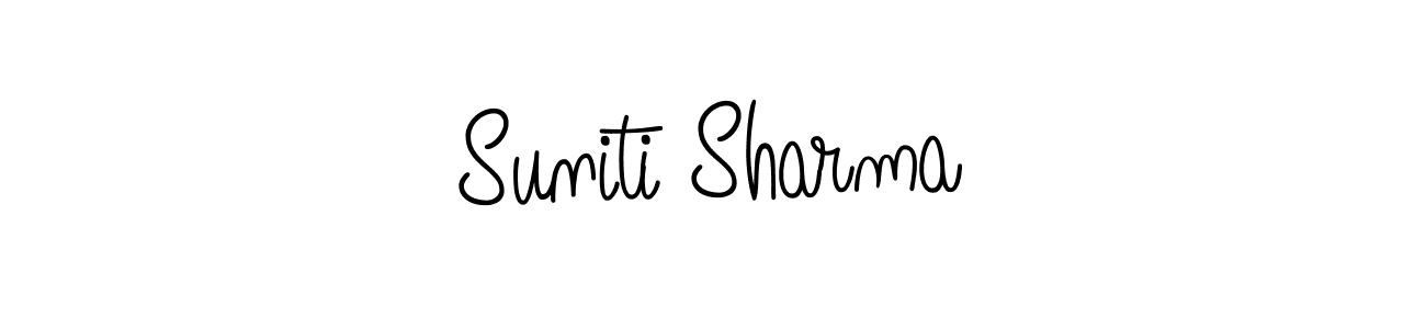 How to Draw Suniti Sharma signature style? Angelique-Rose-font-FFP is a latest design signature styles for name Suniti Sharma. Suniti Sharma signature style 5 images and pictures png