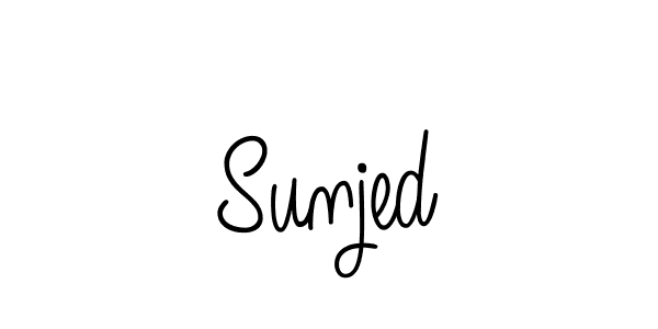 Make a beautiful signature design for name Sunjed. With this signature (Angelique-Rose-font-FFP) style, you can create a handwritten signature for free. Sunjed signature style 5 images and pictures png