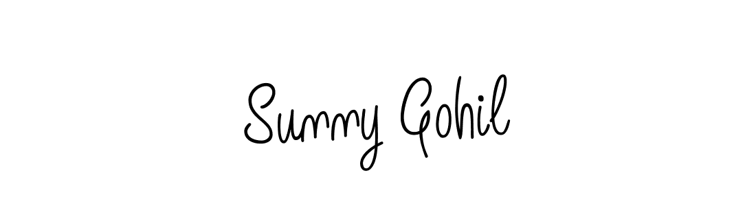Sunny Gohil stylish signature style. Best Handwritten Sign (Angelique-Rose-font-FFP) for my name. Handwritten Signature Collection Ideas for my name Sunny Gohil. Sunny Gohil signature style 5 images and pictures png