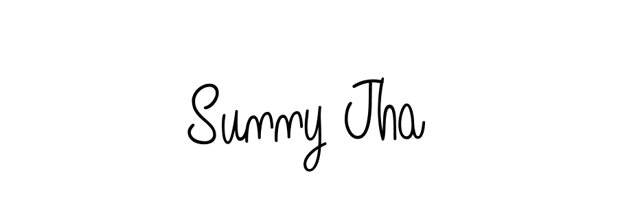 How to make Sunny Jha name signature. Use Angelique-Rose-font-FFP style for creating short signs online. This is the latest handwritten sign. Sunny Jha signature style 5 images and pictures png