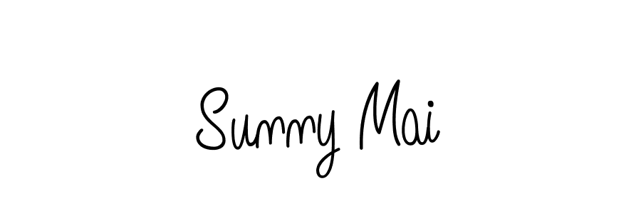 You should practise on your own different ways (Angelique-Rose-font-FFP) to write your name (Sunny Mai) in signature. don't let someone else do it for you. Sunny Mai signature style 5 images and pictures png