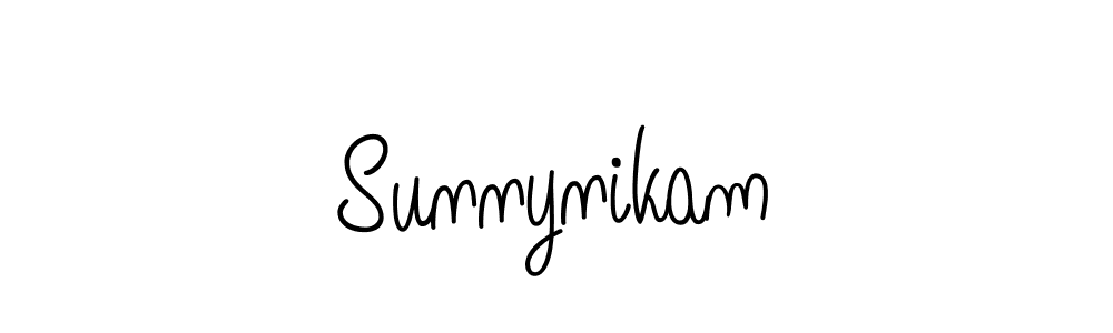 Make a beautiful signature design for name Sunnynikam. With this signature (Angelique-Rose-font-FFP) style, you can create a handwritten signature for free. Sunnynikam signature style 5 images and pictures png