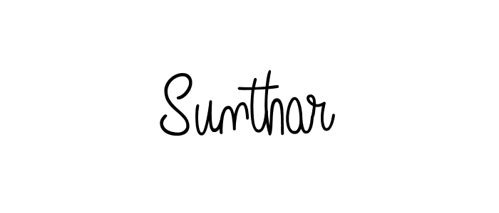 How to make Sunthar name signature. Use Angelique-Rose-font-FFP style for creating short signs online. This is the latest handwritten sign. Sunthar signature style 5 images and pictures png