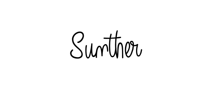 The best way (Angelique-Rose-font-FFP) to make a short signature is to pick only two or three words in your name. The name Sunther include a total of six letters. For converting this name. Sunther signature style 5 images and pictures png