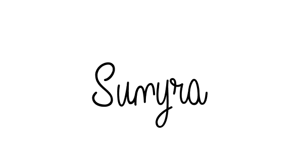 Make a beautiful signature design for name Sunyra. With this signature (Angelique-Rose-font-FFP) style, you can create a handwritten signature for free. Sunyra signature style 5 images and pictures png