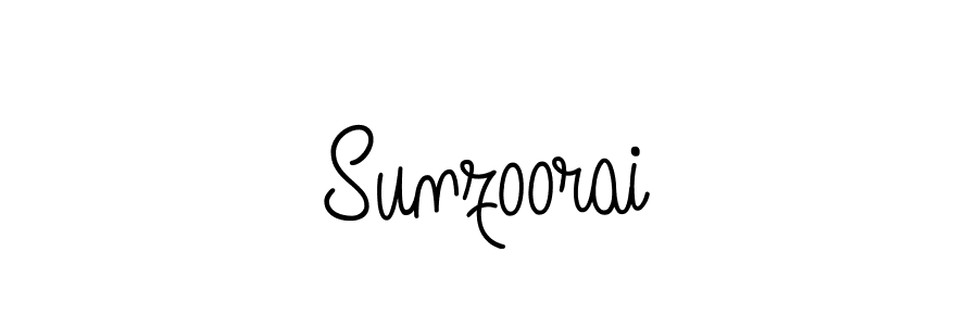 Sunzoorai stylish signature style. Best Handwritten Sign (Angelique-Rose-font-FFP) for my name. Handwritten Signature Collection Ideas for my name Sunzoorai. Sunzoorai signature style 5 images and pictures png