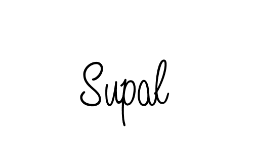 You should practise on your own different ways (Angelique-Rose-font-FFP) to write your name (Supal) in signature. don't let someone else do it for you. Supal signature style 5 images and pictures png