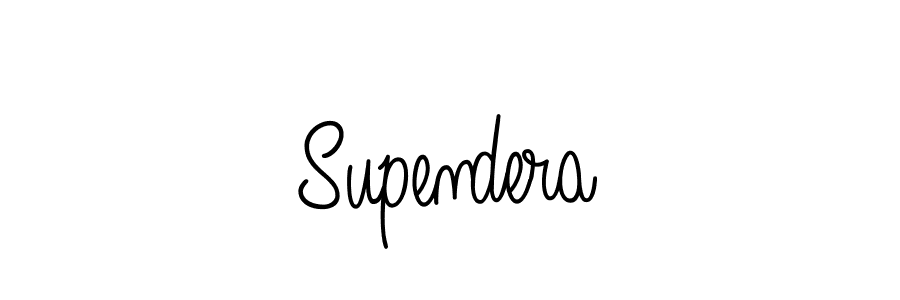 Make a beautiful signature design for name Supendera. With this signature (Angelique-Rose-font-FFP) style, you can create a handwritten signature for free. Supendera signature style 5 images and pictures png