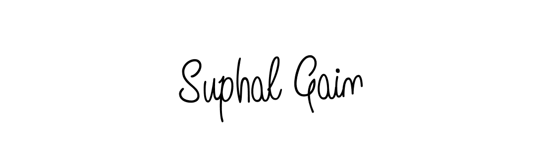 Use a signature maker to create a handwritten signature online. With this signature software, you can design (Angelique-Rose-font-FFP) your own signature for name Suphal Gain. Suphal Gain signature style 5 images and pictures png