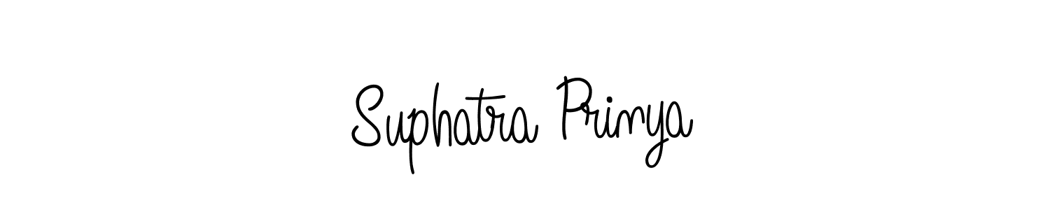 Make a beautiful signature design for name Suphatra Prinya. With this signature (Angelique-Rose-font-FFP) style, you can create a handwritten signature for free. Suphatra Prinya signature style 5 images and pictures png