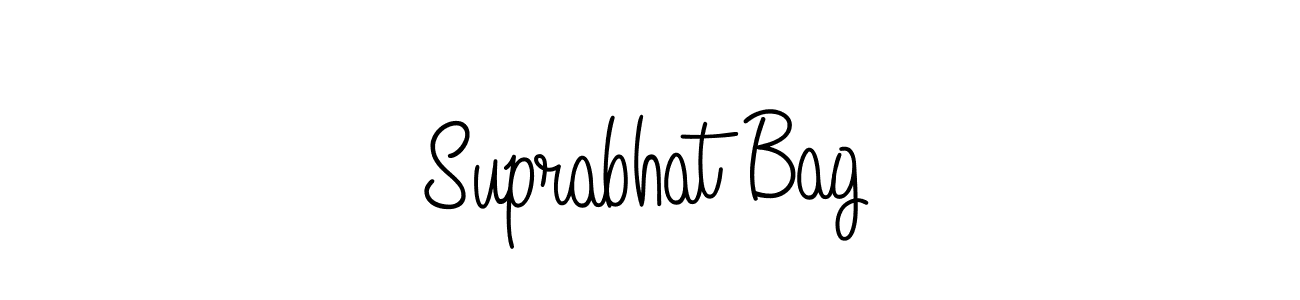 The best way (Angelique-Rose-font-FFP) to make a short signature is to pick only two or three words in your name. The name Suprabhat Bag include a total of six letters. For converting this name. Suprabhat Bag signature style 5 images and pictures png