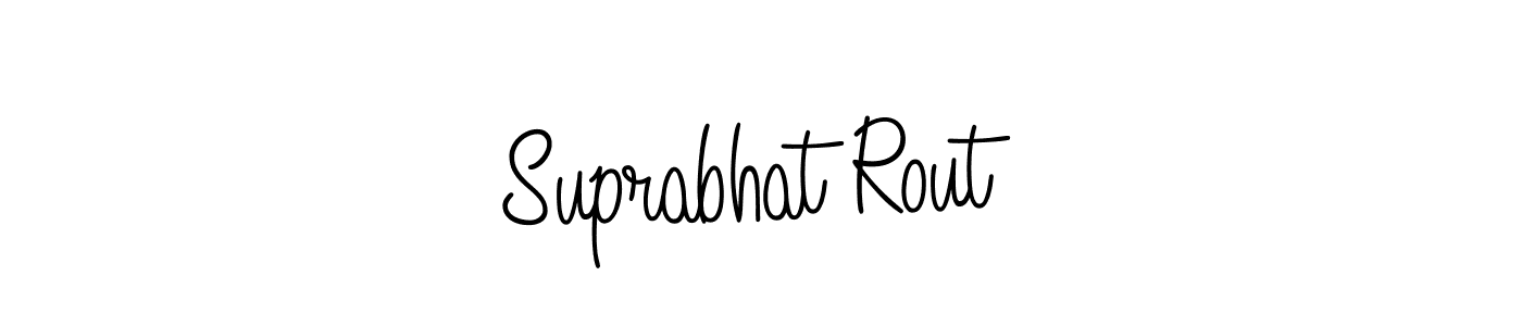 How to make Suprabhat Rout name signature. Use Angelique-Rose-font-FFP style for creating short signs online. This is the latest handwritten sign. Suprabhat Rout signature style 5 images and pictures png