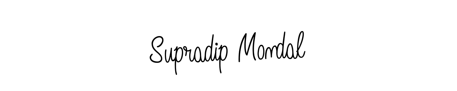 How to make Supradip Mondal name signature. Use Angelique-Rose-font-FFP style for creating short signs online. This is the latest handwritten sign. Supradip Mondal signature style 5 images and pictures png