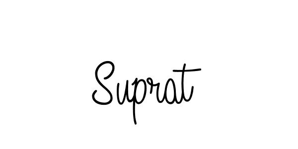 You should practise on your own different ways (Angelique-Rose-font-FFP) to write your name (Suprat) in signature. don't let someone else do it for you. Suprat signature style 5 images and pictures png