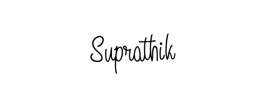 Make a beautiful signature design for name Suprathik. With this signature (Angelique-Rose-font-FFP) style, you can create a handwritten signature for free. Suprathik signature style 5 images and pictures png