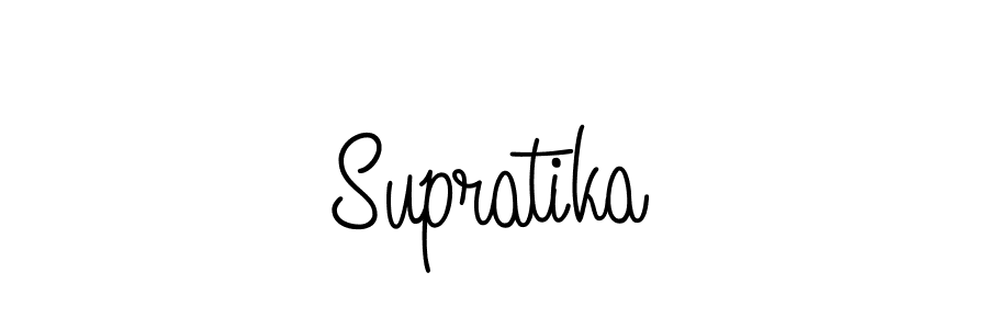 You should practise on your own different ways (Angelique-Rose-font-FFP) to write your name (Supratika) in signature. don't let someone else do it for you. Supratika signature style 5 images and pictures png
