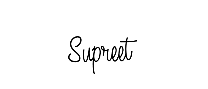Use a signature maker to create a handwritten signature online. With this signature software, you can design (Angelique-Rose-font-FFP) your own signature for name Supreet. Supreet signature style 5 images and pictures png