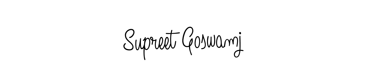 How to Draw Supreet Goswamj signature style? Angelique-Rose-font-FFP is a latest design signature styles for name Supreet Goswamj. Supreet Goswamj signature style 5 images and pictures png