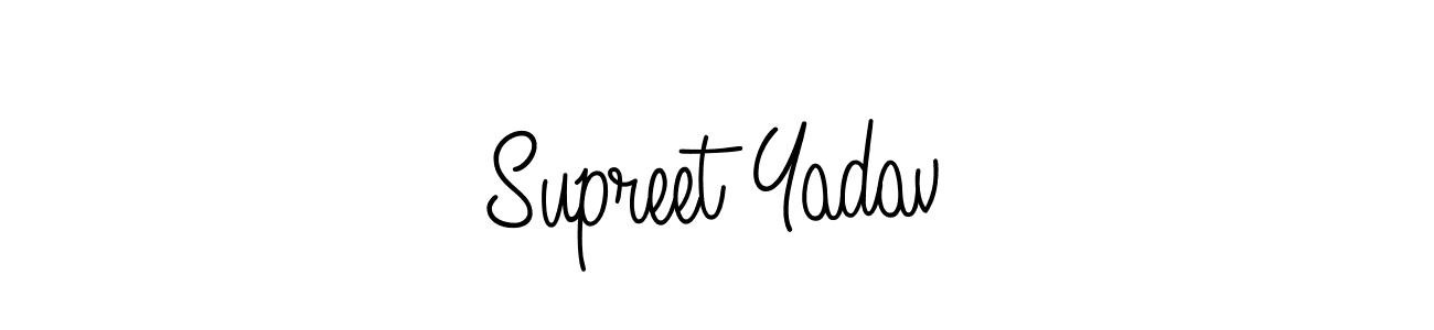 How to make Supreet Yadav signature? Angelique-Rose-font-FFP is a professional autograph style. Create handwritten signature for Supreet Yadav name. Supreet Yadav signature style 5 images and pictures png
