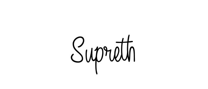 How to make Supreth name signature. Use Angelique-Rose-font-FFP style for creating short signs online. This is the latest handwritten sign. Supreth signature style 5 images and pictures png