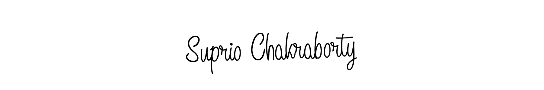The best way (Angelique-Rose-font-FFP) to make a short signature is to pick only two or three words in your name. The name Suprio Chakraborty include a total of six letters. For converting this name. Suprio Chakraborty signature style 5 images and pictures png