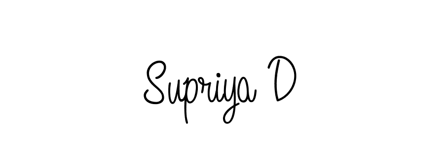 The best way (Angelique-Rose-font-FFP) to make a short signature is to pick only two or three words in your name. The name Supriya D include a total of six letters. For converting this name. Supriya D signature style 5 images and pictures png