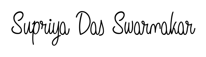 Explore multiple handwriting variations for Supriya Das Swarnakar including this stunning Angelique-Rose-font-FFP design. Free to use across all platforms. Supriya Das Swarnakar signature style 5 images and pictures png