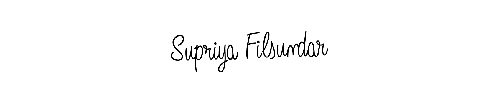 It looks lik you need a new signature style for name Supriya Filsundar. Design unique handwritten (Angelique-Rose-font-FFP) signature with our free signature maker in just a few clicks. Supriya Filsundar signature style 5 images and pictures png