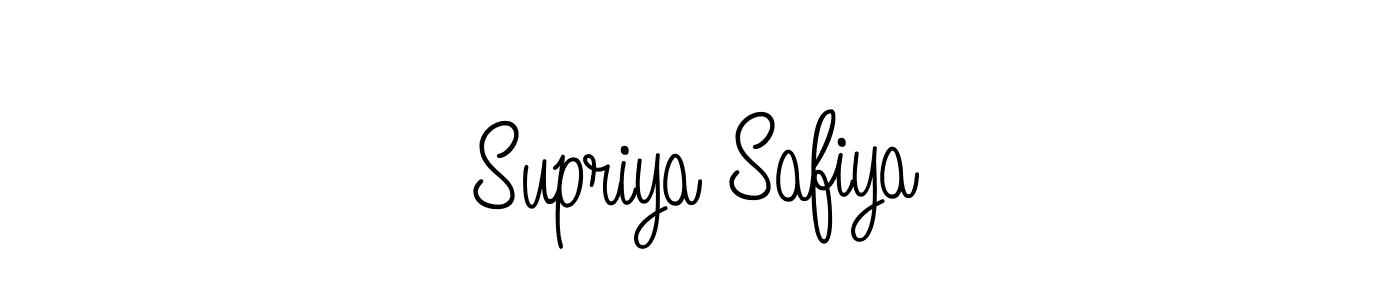 Use a signature maker to create a handwritten signature online. With this signature software, you can design (Angelique-Rose-font-FFP) your own signature for name Supriya Safiya. Supriya Safiya signature style 5 images and pictures png