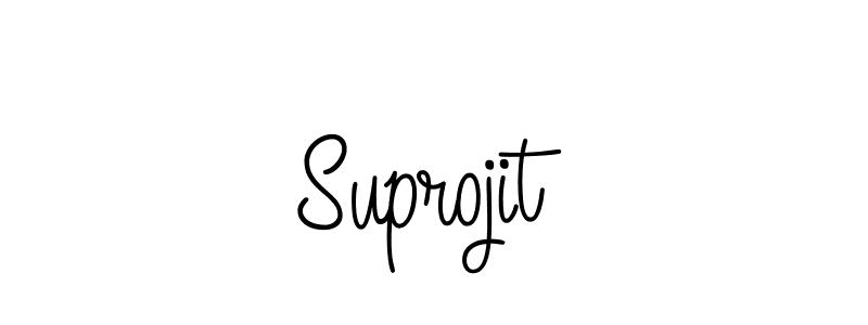 The best way (Angelique-Rose-font-FFP) to make a short signature is to pick only two or three words in your name. The name Suprojit include a total of six letters. For converting this name. Suprojit signature style 5 images and pictures png