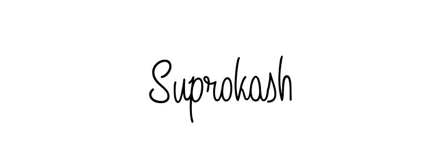 Make a beautiful signature design for name Suprokash. With this signature (Angelique-Rose-font-FFP) style, you can create a handwritten signature for free. Suprokash signature style 5 images and pictures png