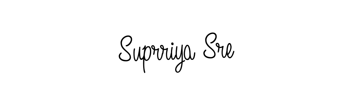 Use a signature maker to create a handwritten signature online. With this signature software, you can design (Angelique-Rose-font-FFP) your own signature for name Suprriya Sre. Suprriya Sre signature style 5 images and pictures png