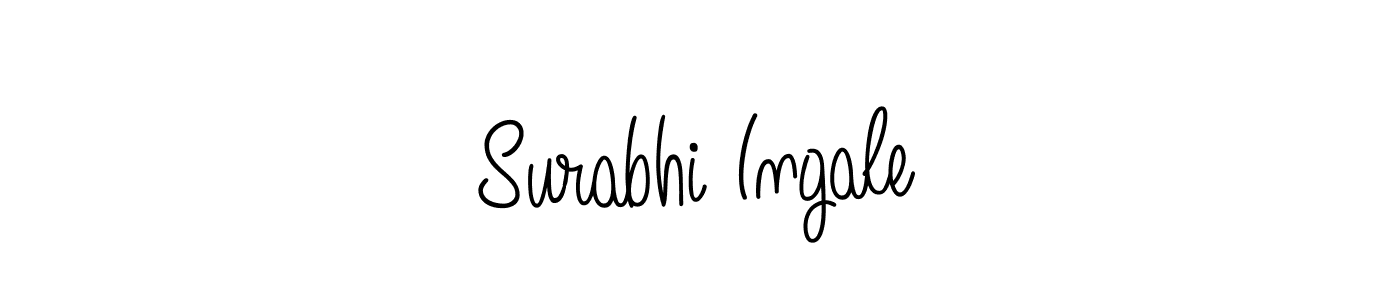Design your own signature with our free online signature maker. With this signature software, you can create a handwritten (Angelique-Rose-font-FFP) signature for name Surabhi Ingale. Surabhi Ingale signature style 5 images and pictures png