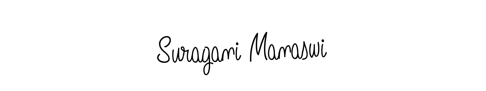 How to make Suragani Manaswi name signature. Use Angelique-Rose-font-FFP style for creating short signs online. This is the latest handwritten sign. Suragani Manaswi signature style 5 images and pictures png