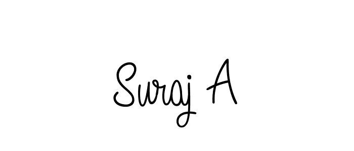 You should practise on your own different ways (Angelique-Rose-font-FFP) to write your name (Suraj A) in signature. don't let someone else do it for you. Suraj A signature style 5 images and pictures png