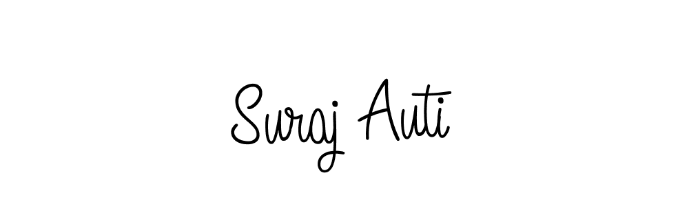 You should practise on your own different ways (Angelique-Rose-font-FFP) to write your name (Suraj Auti) in signature. don't let someone else do it for you. Suraj Auti signature style 5 images and pictures png