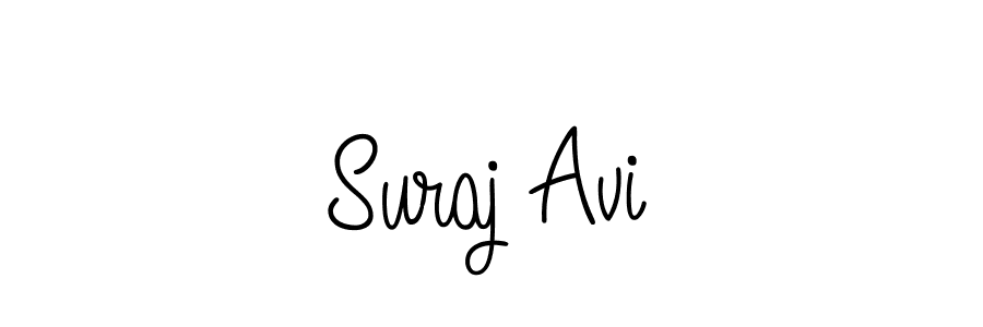 How to make Suraj Avi name signature. Use Angelique-Rose-font-FFP style for creating short signs online. This is the latest handwritten sign. Suraj Avi signature style 5 images and pictures png