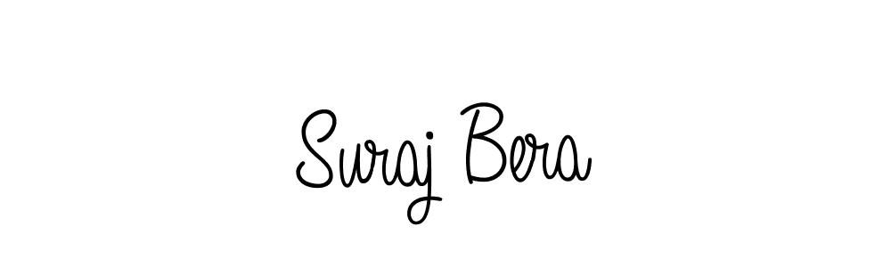 You should practise on your own different ways (Angelique-Rose-font-FFP) to write your name (Suraj Bera) in signature. don't let someone else do it for you. Suraj Bera signature style 5 images and pictures png