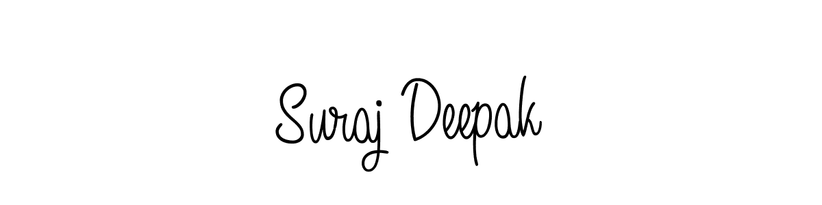 You should practise on your own different ways (Angelique-Rose-font-FFP) to write your name (Suraj Deepak) in signature. don't let someone else do it for you. Suraj Deepak signature style 5 images and pictures png