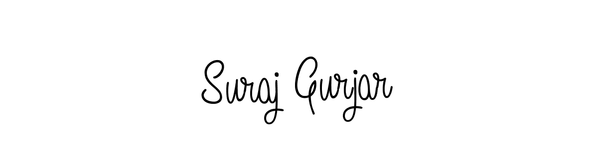 How to make Suraj Gurjar name signature. Use Angelique-Rose-font-FFP style for creating short signs online. This is the latest handwritten sign. Suraj Gurjar signature style 5 images and pictures png