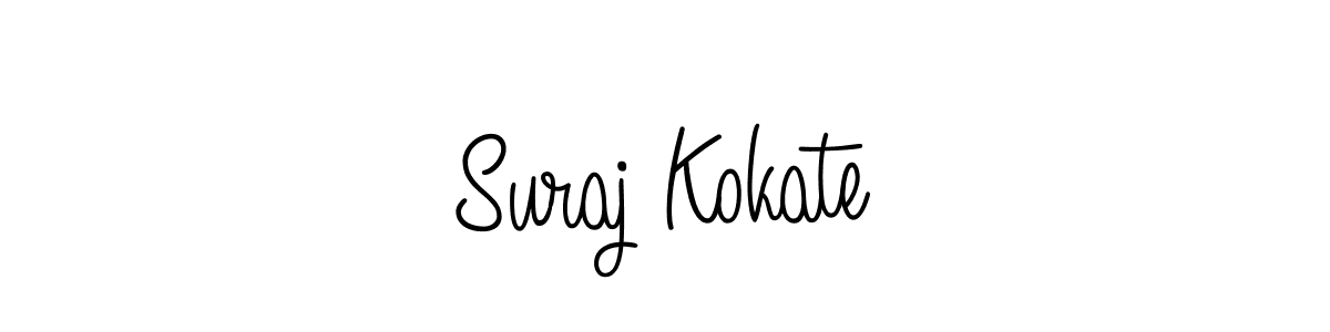 Use a signature maker to create a handwritten signature online. With this signature software, you can design (Angelique-Rose-font-FFP) your own signature for name Suraj Kokate. Suraj Kokate signature style 5 images and pictures png