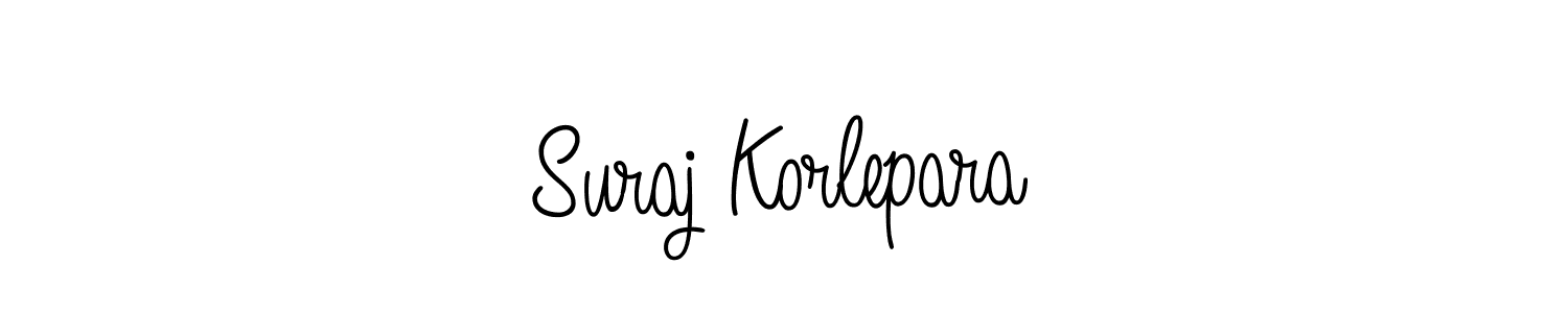 Design your own signature with our free online signature maker. With this signature software, you can create a handwritten (Angelique-Rose-font-FFP) signature for name Suraj Korlepara. Suraj Korlepara signature style 5 images and pictures png