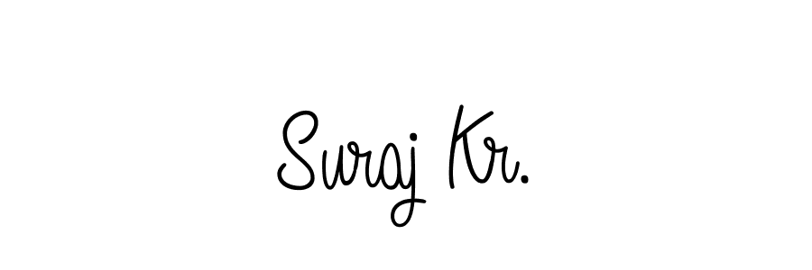 Make a beautiful signature design for name Suraj Kr.. With this signature (Angelique-Rose-font-FFP) style, you can create a handwritten signature for free. Suraj Kr. signature style 5 images and pictures png